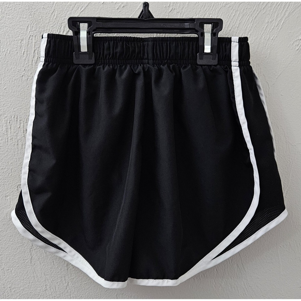 Nike Dri Fit Running Shorts Black White Lined Women's Size Extra Small 3" Inseam - Picture 2 of 4